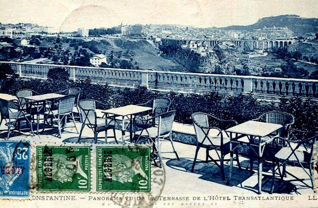 Constantine - Panorama de la Terrasse Hotel Transatlantique - 1924.jpg